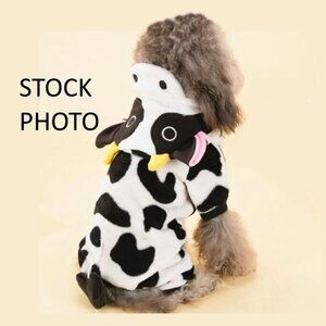 Top Paw Cow White / Black Dog Holiday Costumn Dog Sz: SM